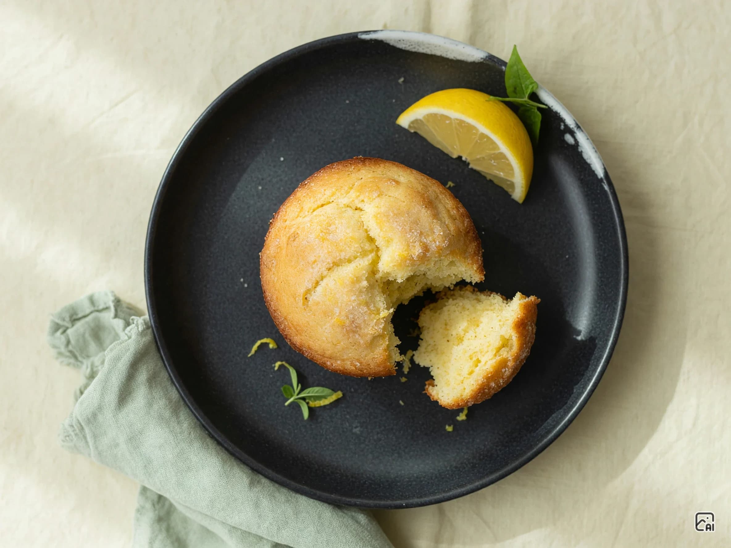 One-Bowl Lemon Muffins