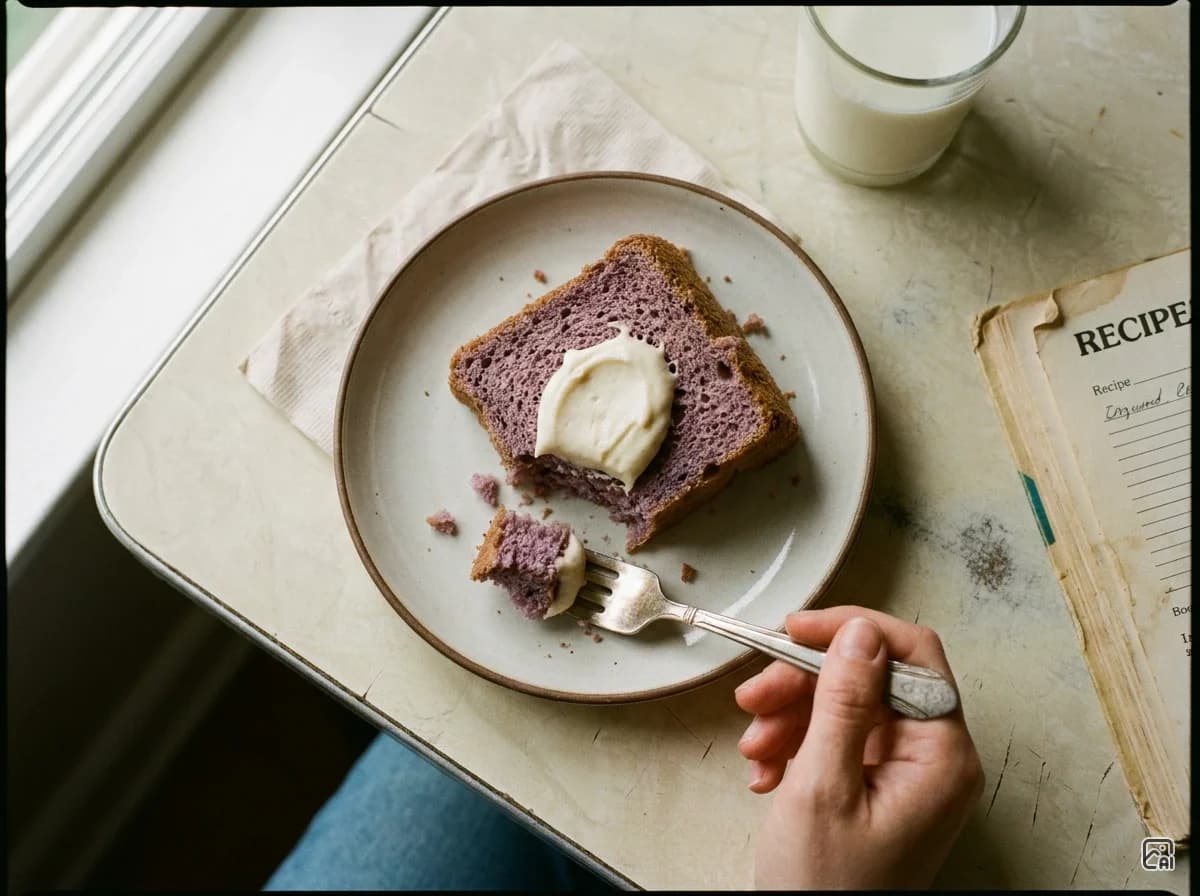 Ube Chiffon Cake with Cream Cheese Frosting