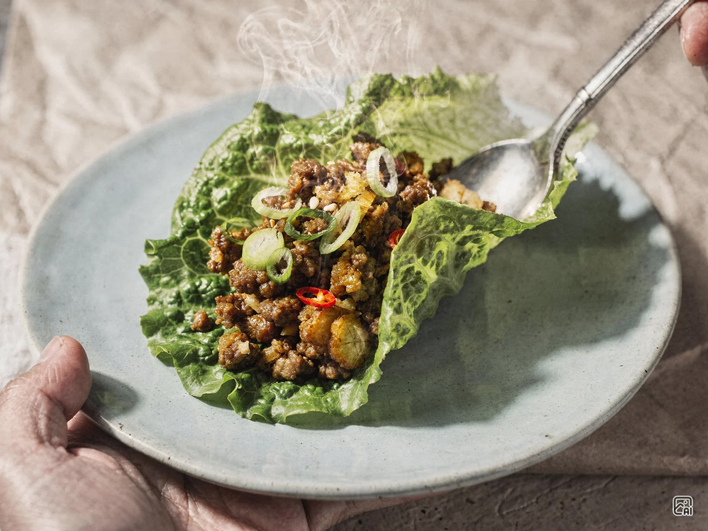Chilli Beef Lettuce Wraps