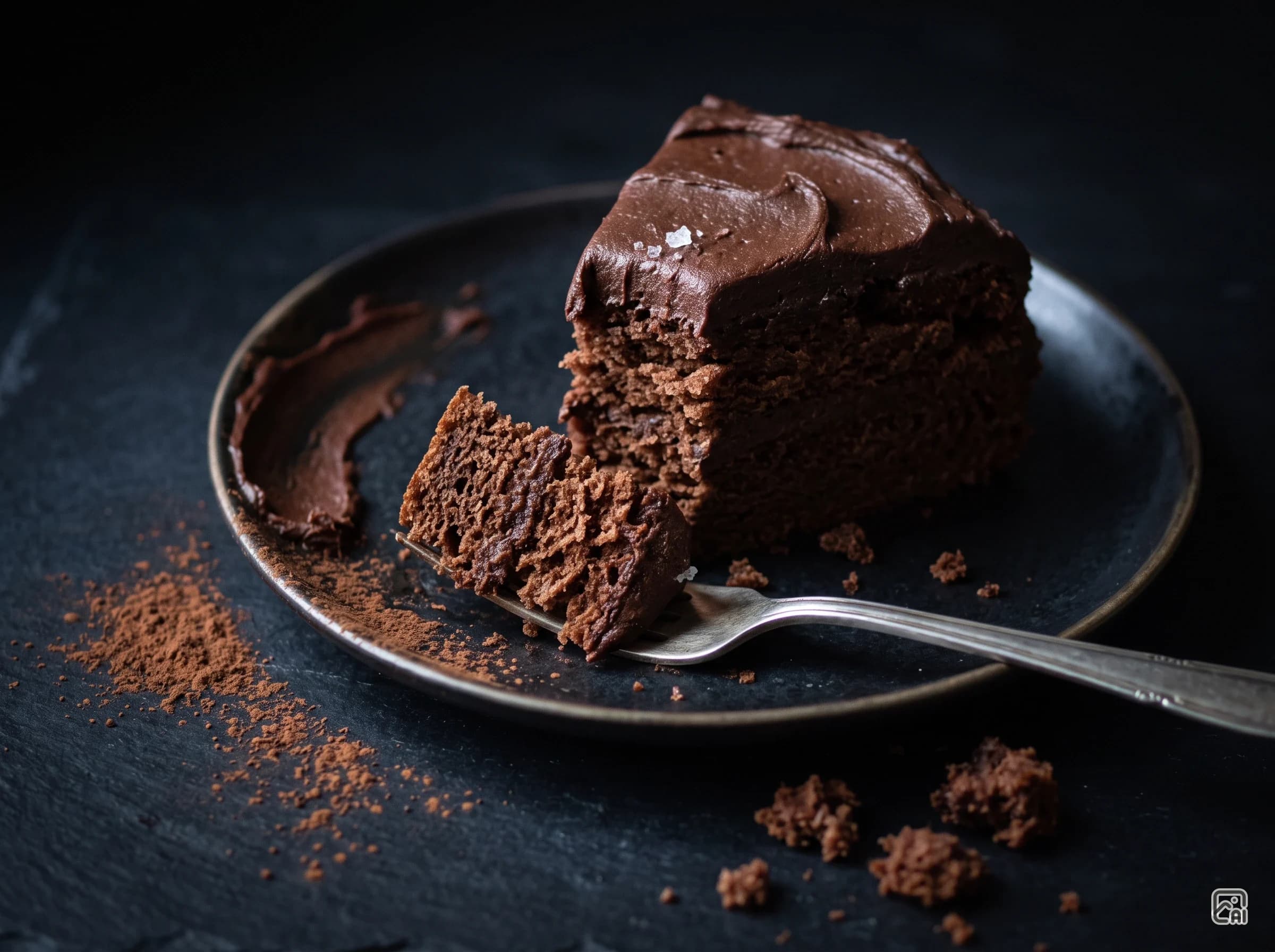 Rich Chocolate Cake with Chocolate Fudge Frosting