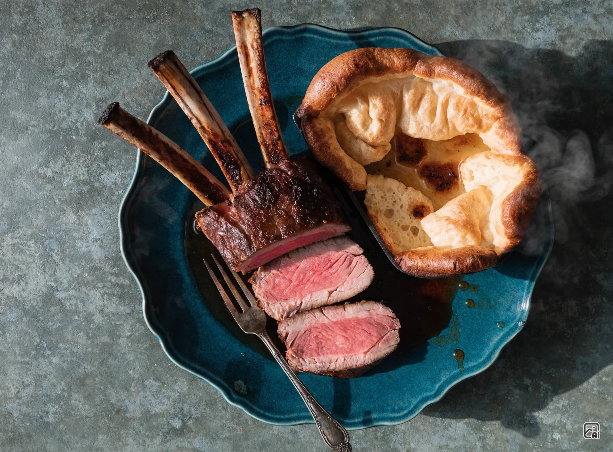 Standing Rib Roast with Yorkshire Pudding