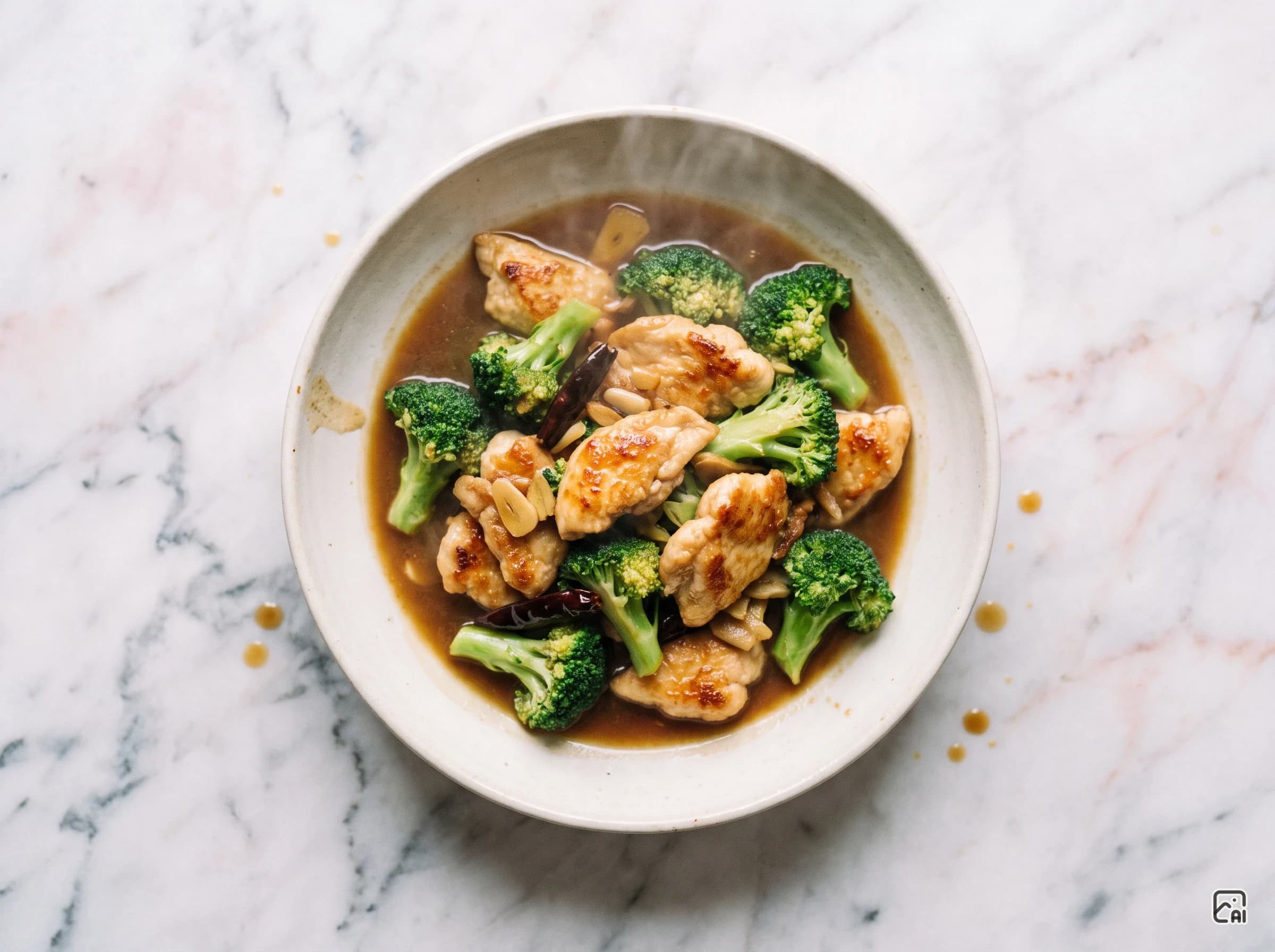 Chicken with Broccoli in Brown Sauce