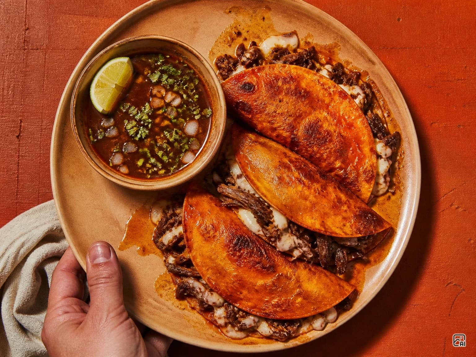 Goat Quesabirria Tacos