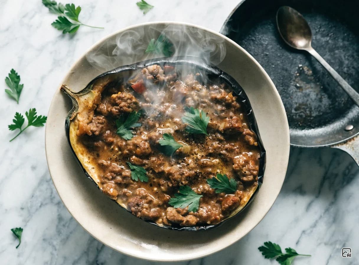 Karnıyarık (Turkish Stuffed Eggplant)